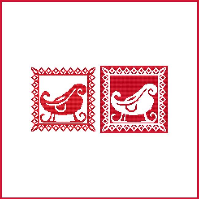 (image for) Christmas Stencil Ornament - Sleigh